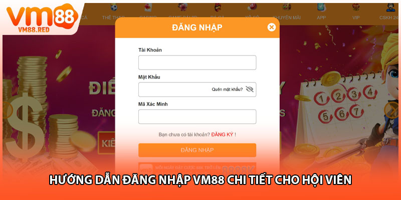 Hướng dẫn đăng nhập VM88 chi tiết cho hội viên