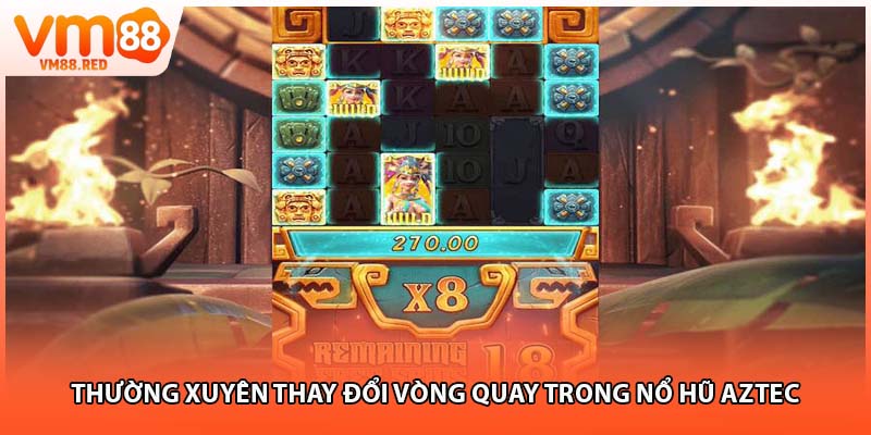 Thường xuyên thay đổi vòng quay trong nổ hũ Aztec